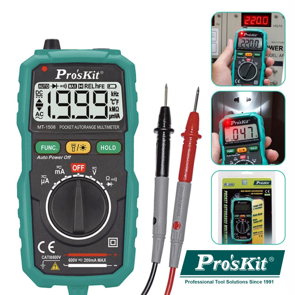 MULTÍMETRO DIGITAL AUTORANGE PROSKIT
