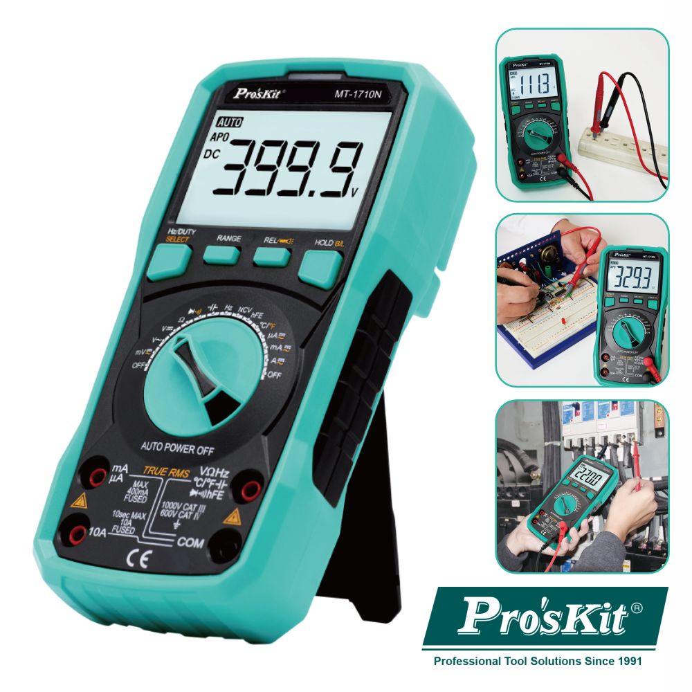 Multímetro Digital 3¾ Dígitos True Rms Autorange PROSKIT