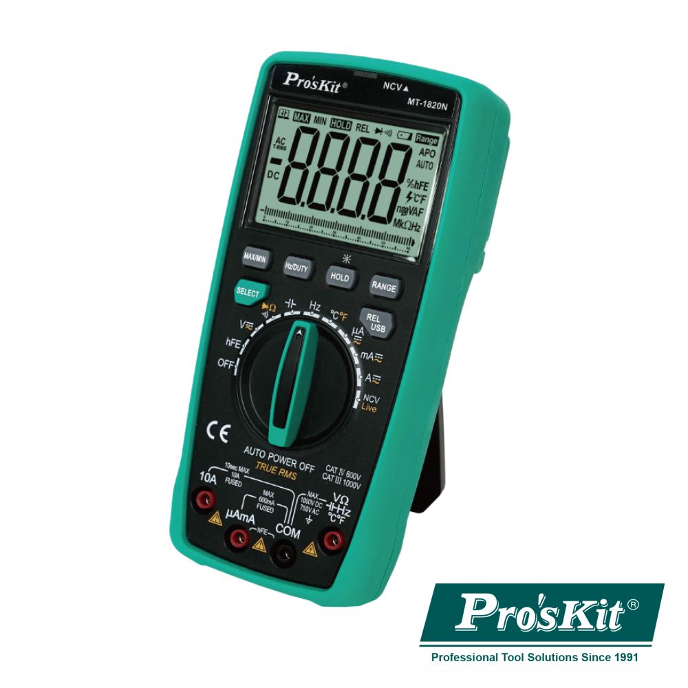 Multímetro Digital 3 5/6 Dígitos True Rms USB PROSKIT