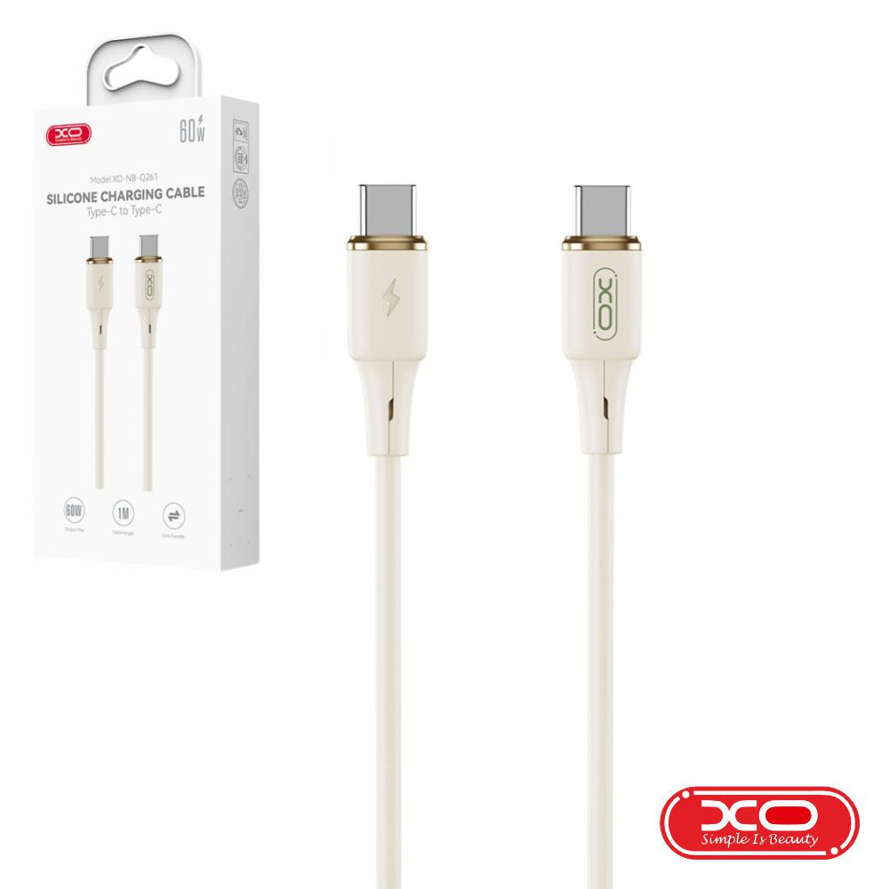 Cabo USB-C Macho / USB-C Macho PD 60W 1m Bege XO