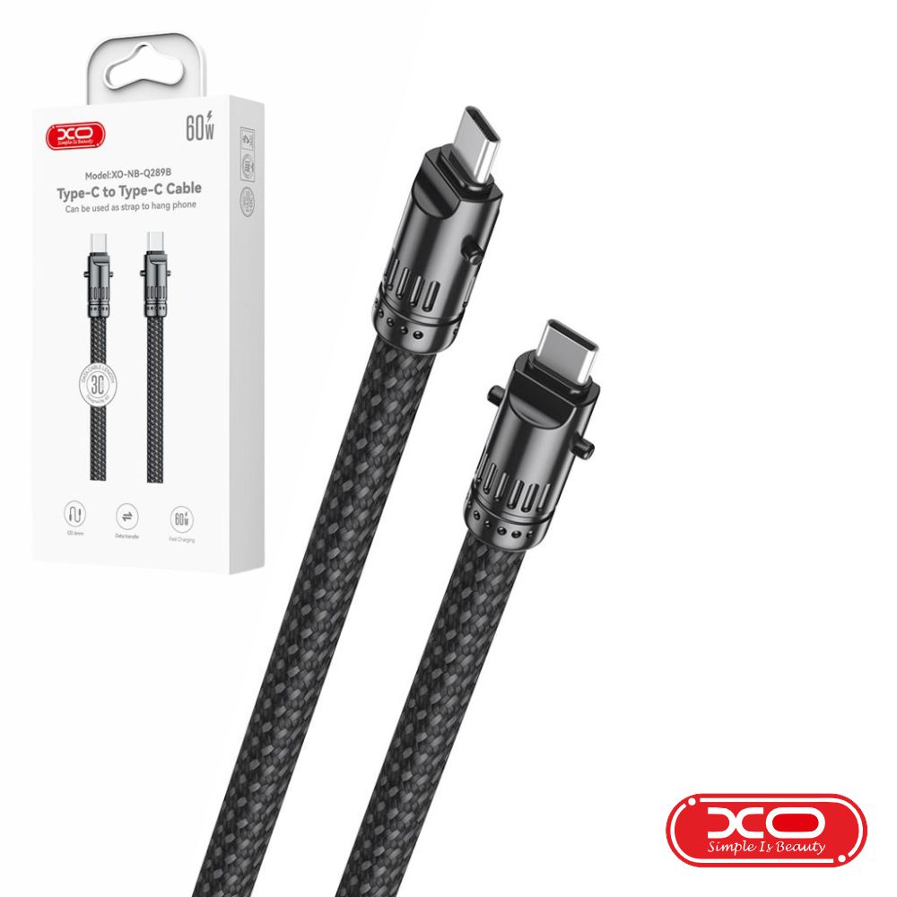 Cabo USB-C Macho P/ USB-C Macho PD 60W 0.2m XO