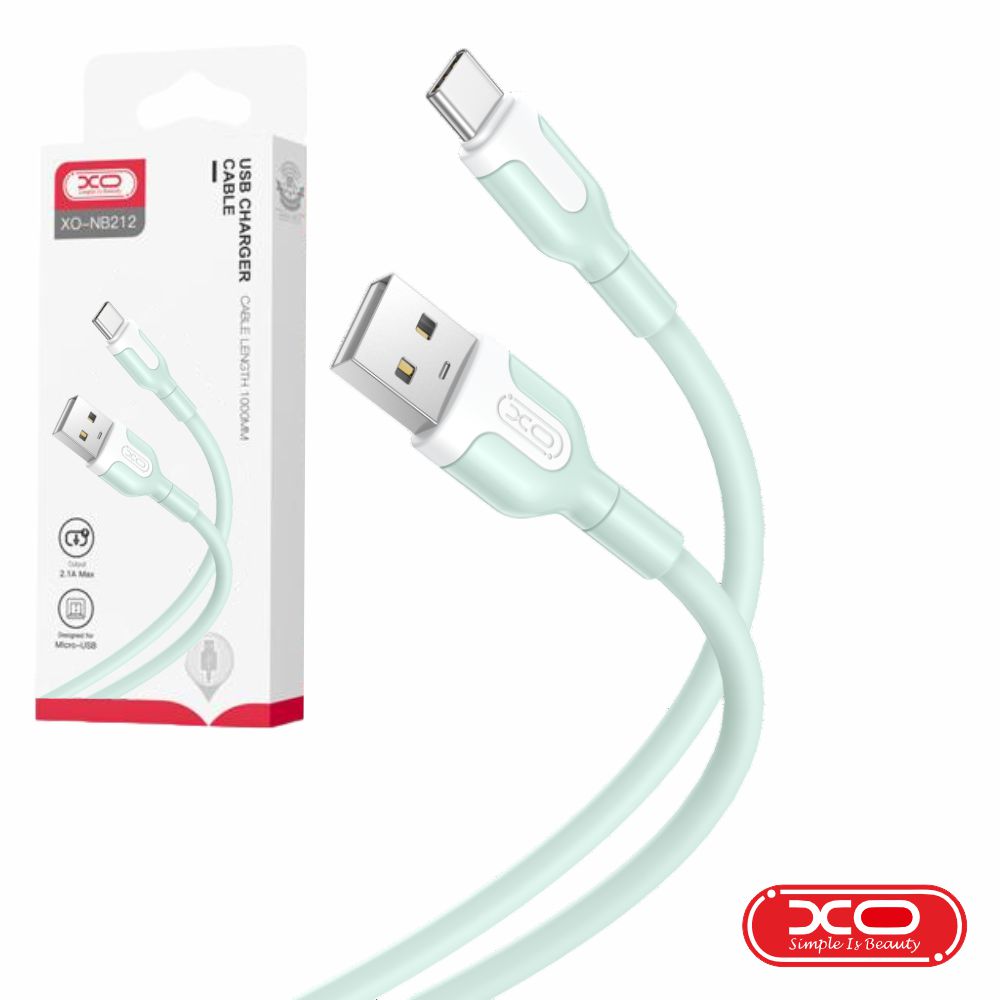 Cabo USB-A 2.0 Macho / USB-C 2.1A 1m Verde XO