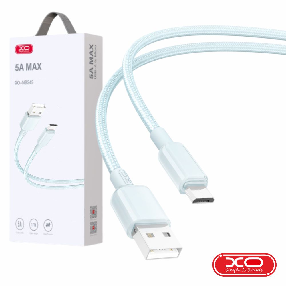 Cabo USB-A Macho / MicroUSB Macho 1m Branco XO