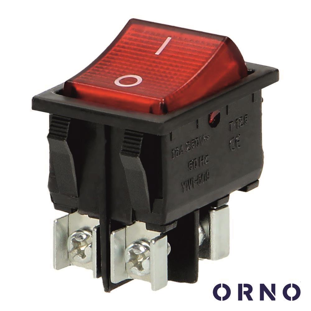 Interruptor Basculante C/ Luz 16A-230V Dpst On-Off ORNO