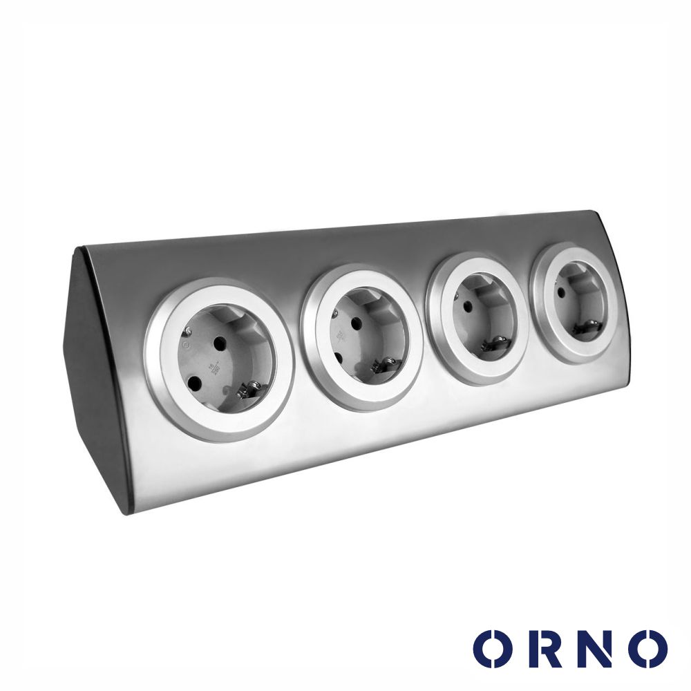 Extensão Elétrica 4x Schuko Inox ORNO