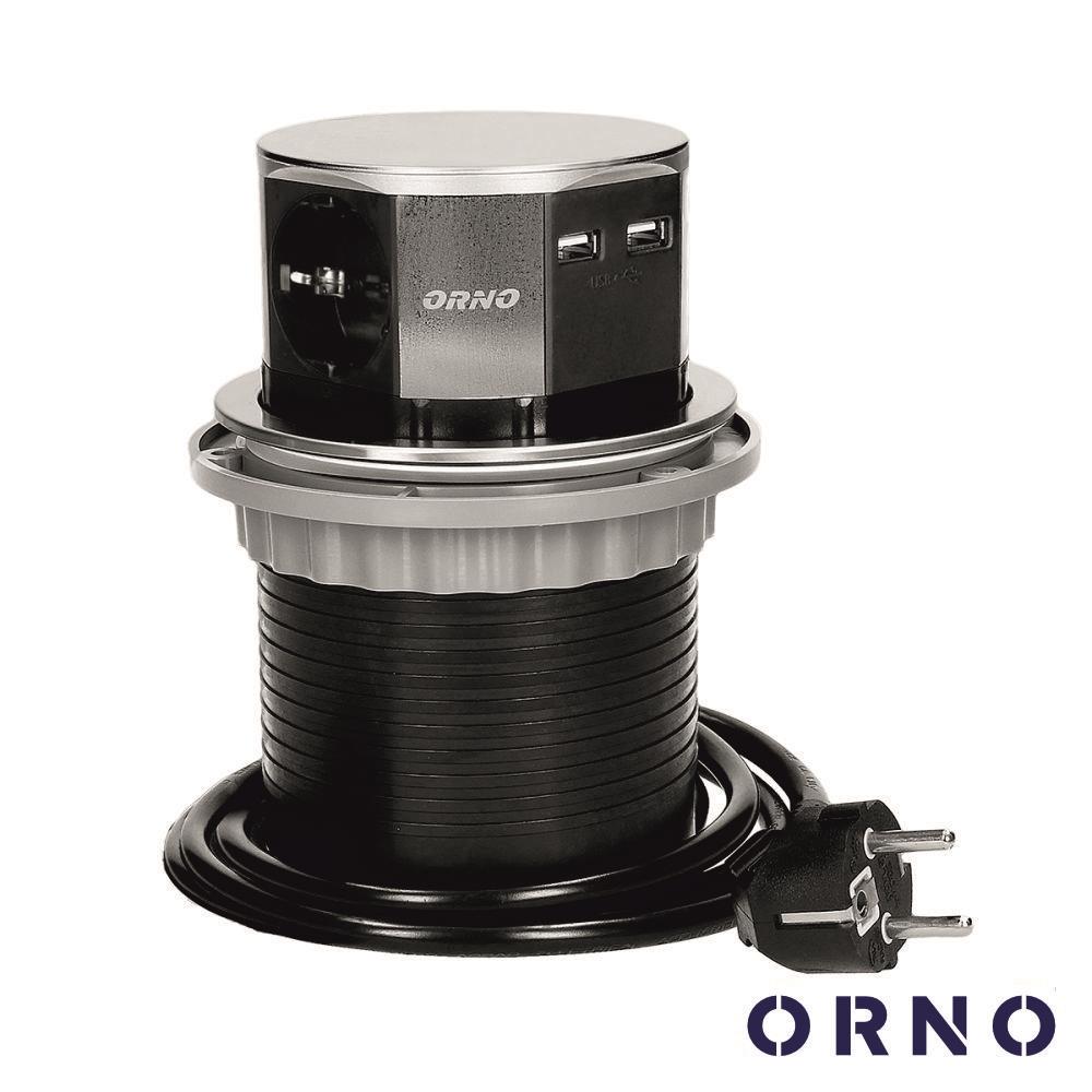 Tomada Elétrica C/ 3 Saídas E 2 USB P/ Secretária ORNO