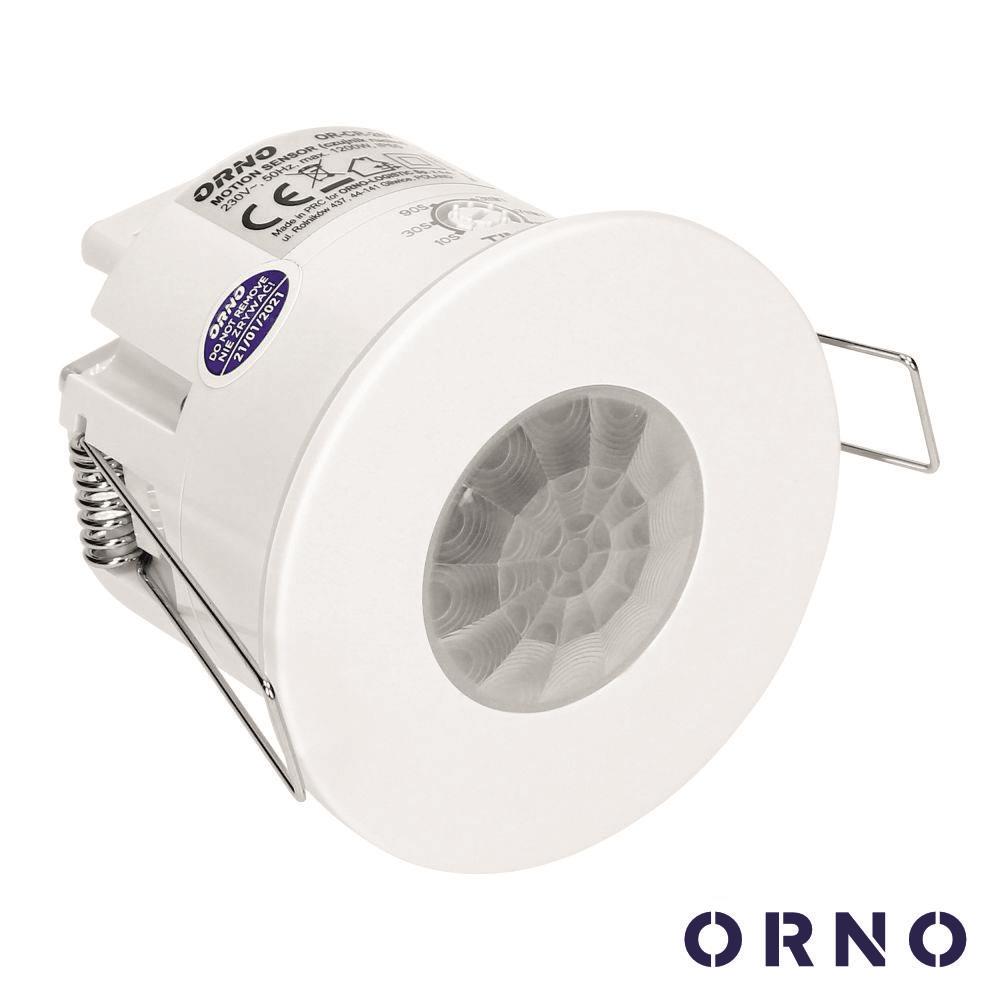 Detetor de Movimentos Pir P/ Encastrar Branco ORNO