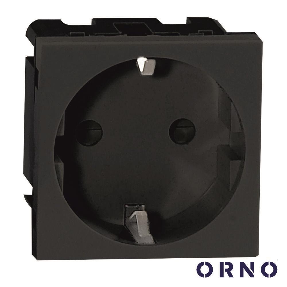 Módulo Schuko 45x45mm P/ Encastrar OR-GM-9010/B ORNO