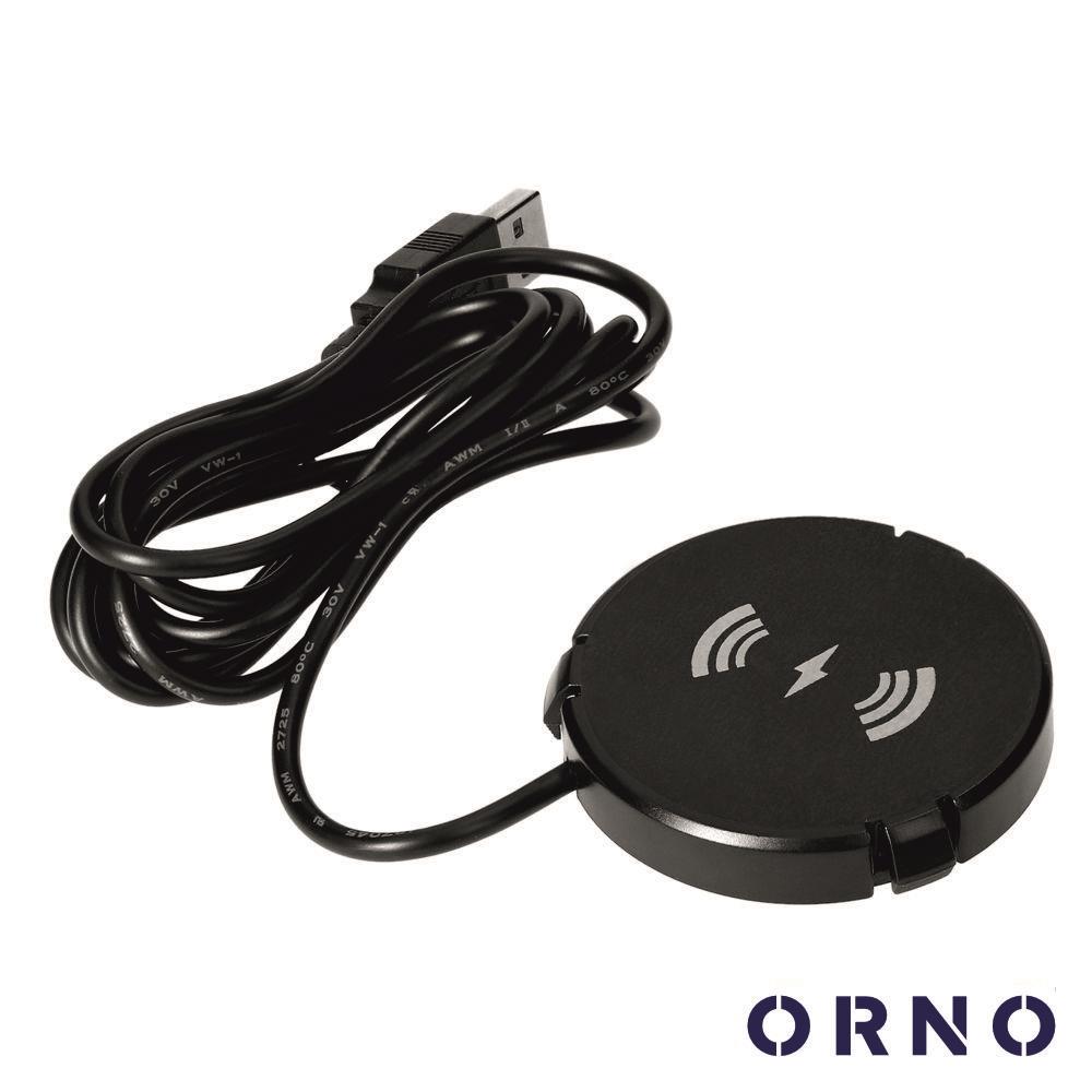 Carregador Por Indução QI de Embutir Ø60mm C/ Cabo USB ORNO