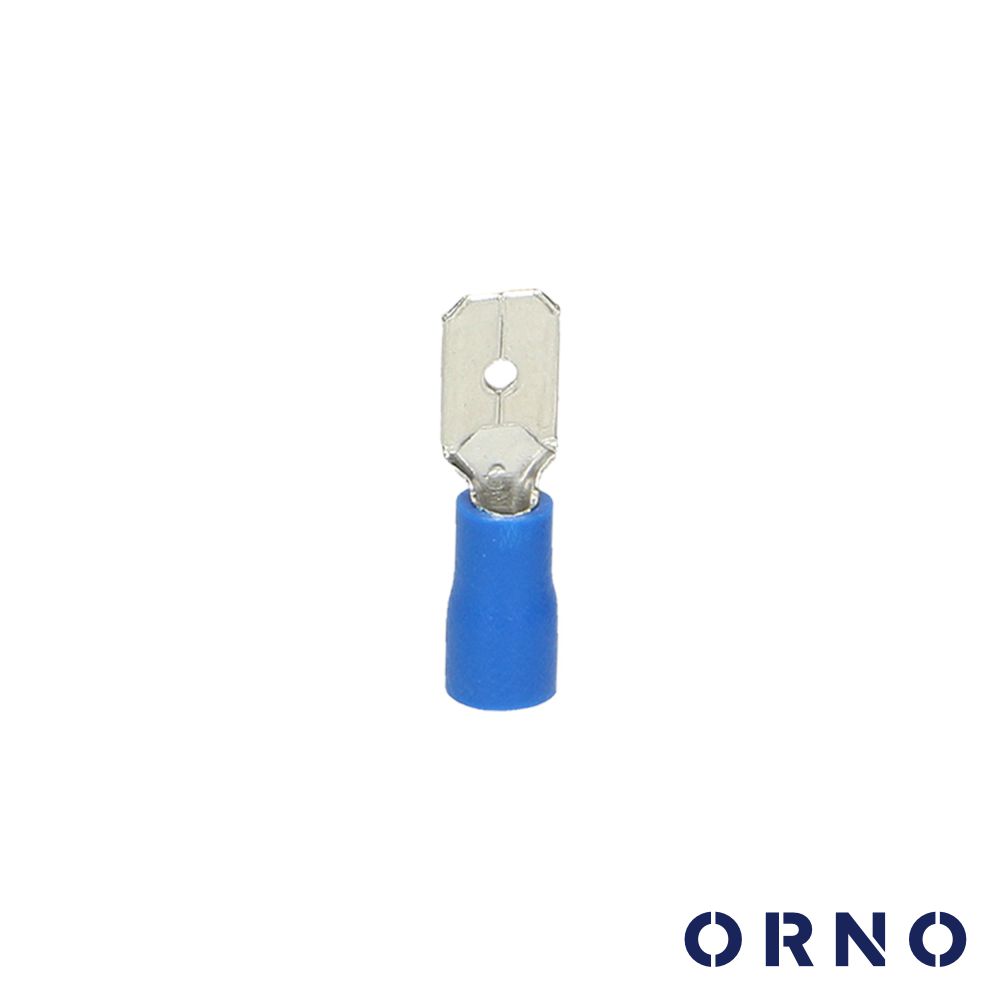 Terminal Faston Macho Isolado 6.3mm 10X Azul ORNO