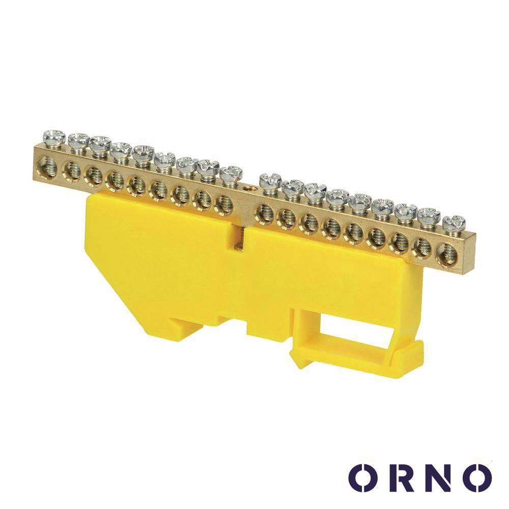 Borne de Ligação 18 Vias P/ Calha DIN ORNO