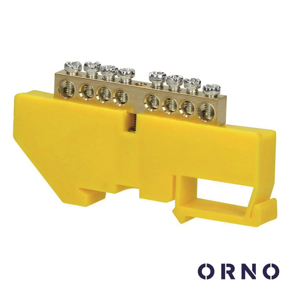 Borne de Ligação 8 Vias P/ Calha DIN ORNO