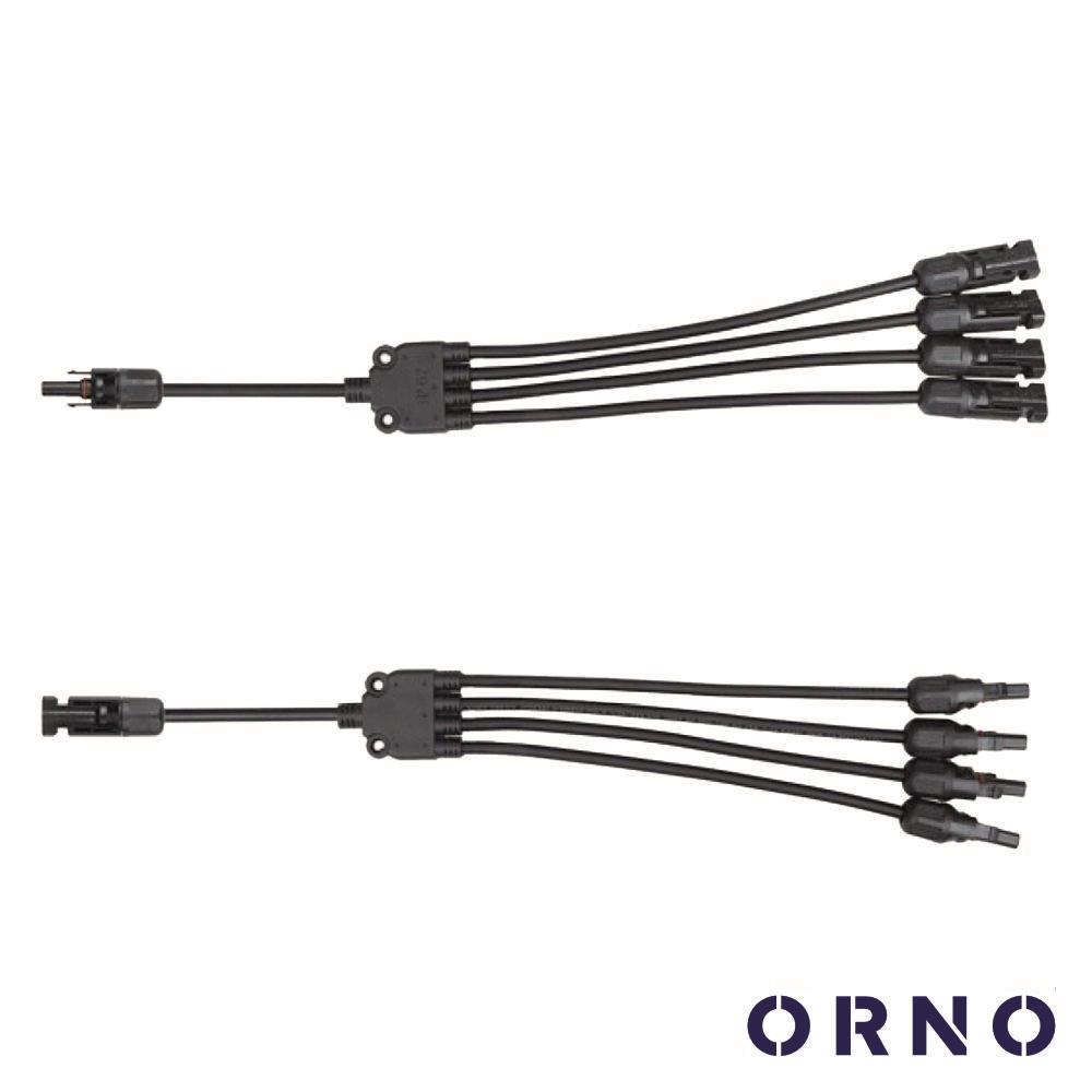 Conjunto de Adaptadores Em Y P/ Fichas Solares 4xMC4 ORNO