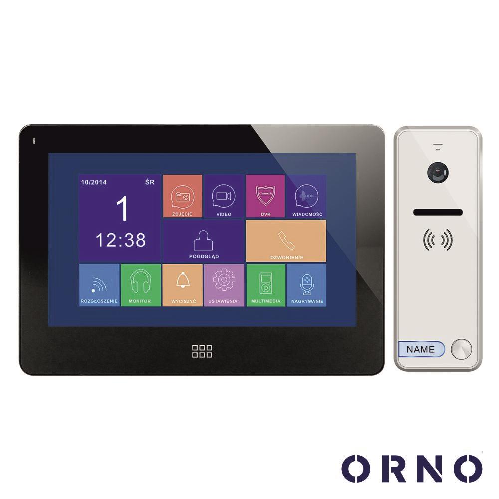 Vídeo Porteiro C/ Lcd 7" Cores LEDS Preto ORNO