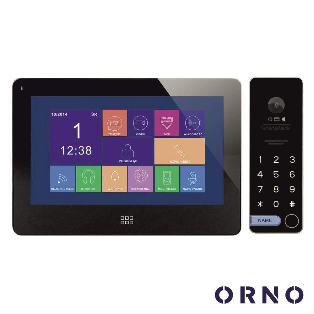 Vídeo Porteiro C/ Lcd 7" Cores LEDS Preto ORNO