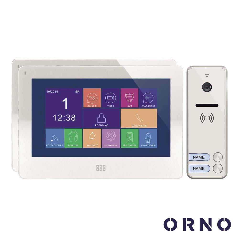 Vídeo Porteiro C/ 2 Lcd 7" Cores LEDS Branco ORNO