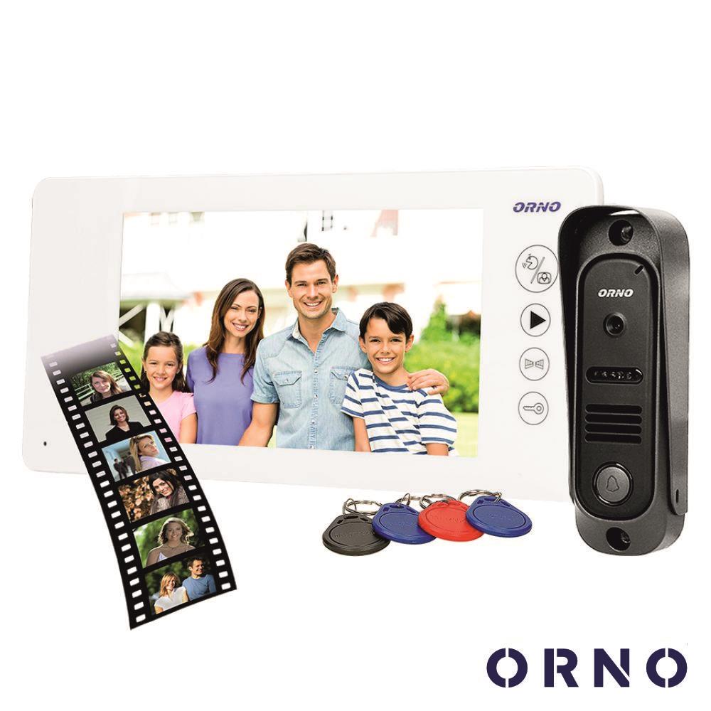 Vídeo Porteiro C/ Lcd 7" Cores LEDS IR Branco ORNO