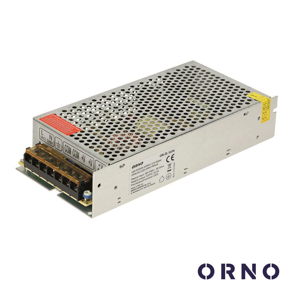 Fonte De Alimentação Industrial 12V 120W 10A ORNO