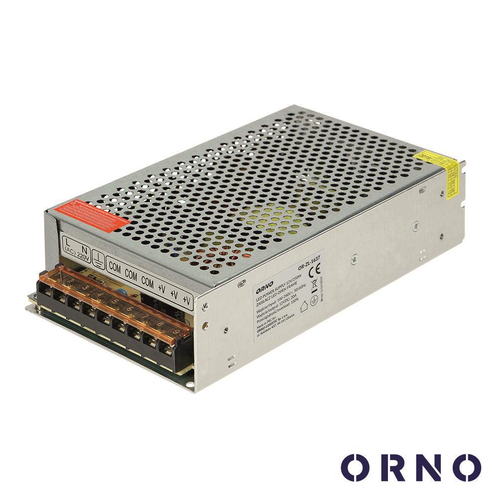 Fonte De Alimentação Industrial 12V 250W 20.8A ORNO