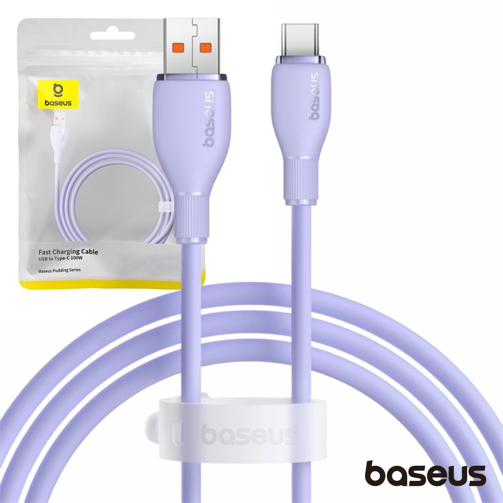Cabo USB-A Macho P/ USB-C Macho 1.2m 100W Pudding BASEUS