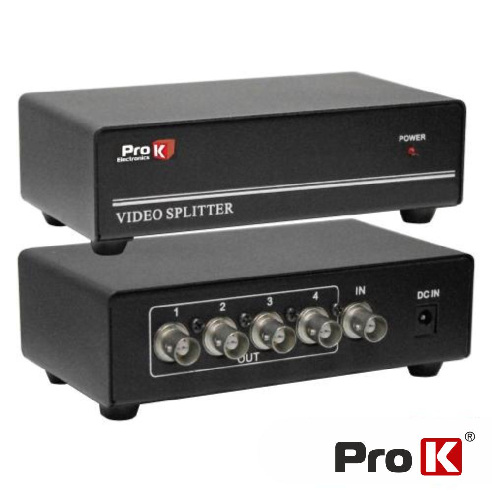 DISTRIBUIDOR VIDEO BNC 1 ENTRADA 4 SAÍDAS PROK