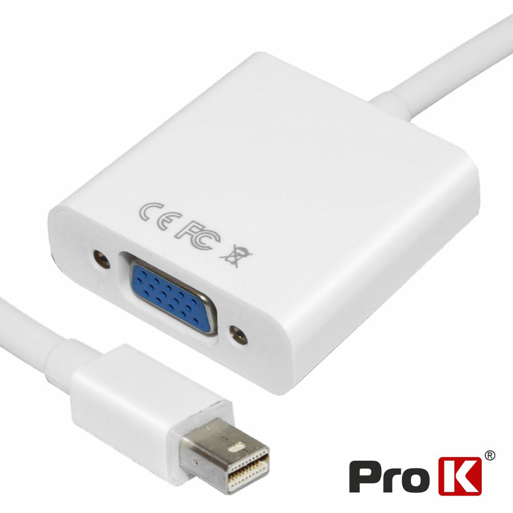 PK-MDISPLAYVGA Adaptador Mini Displayport Macho / Vga Femea