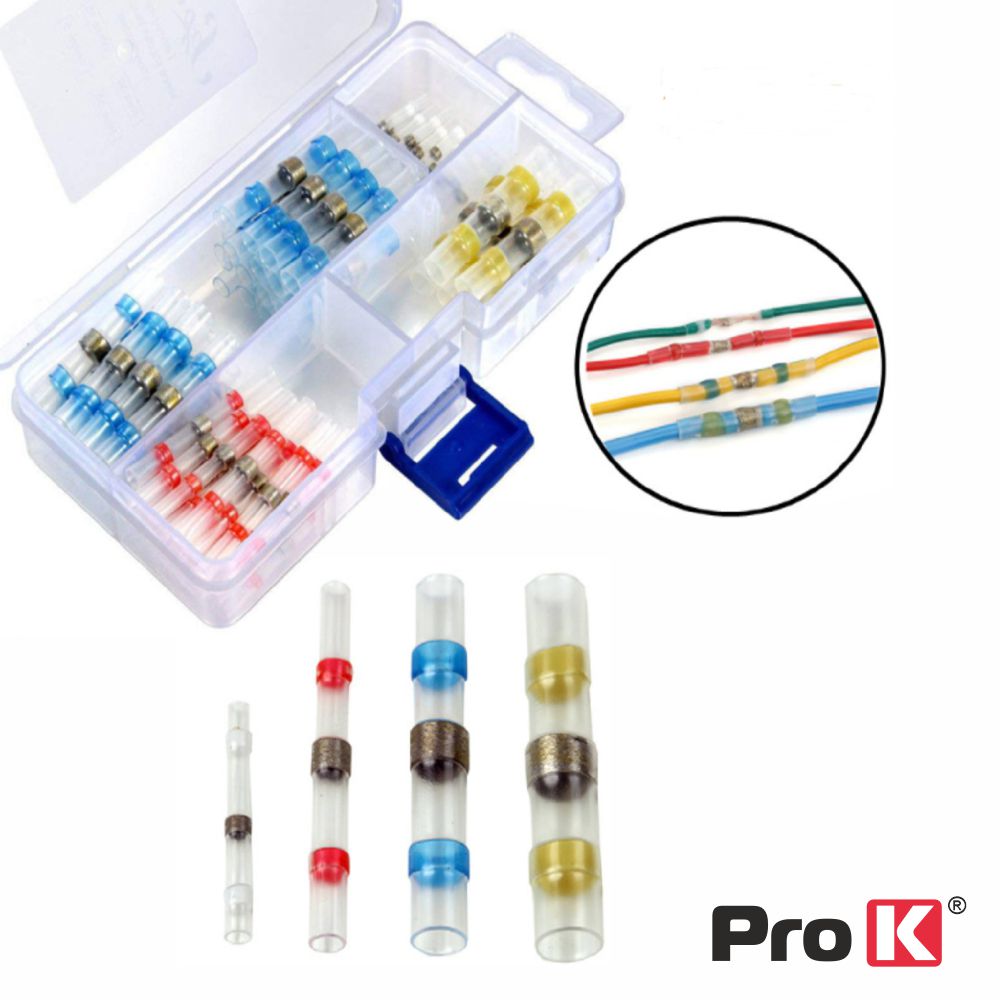 PK-UN-01 Conjunto de 50 uniões termoretratil com solda 0.25-6.0mm - Prok -
