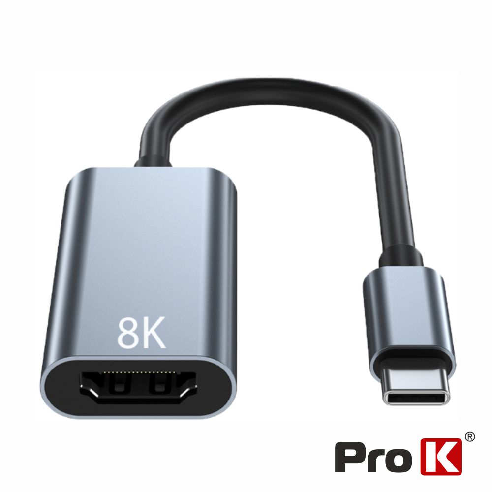 PK-USBCHDMI8K Cabo adaptador USB-C macho / HDMI femea 8K PROK