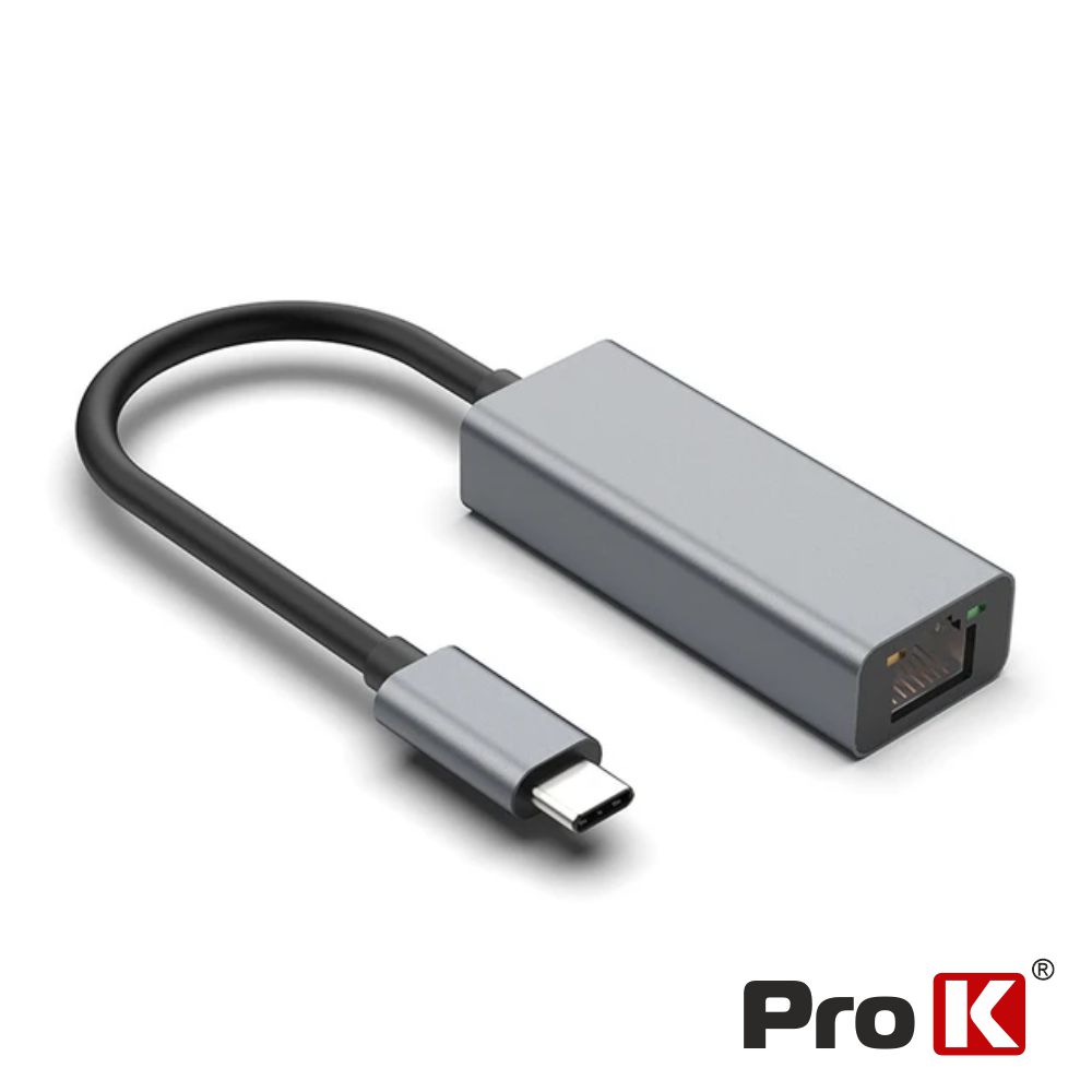 Cabo Adaptador USB-C / RJ45 1GB/s PROK