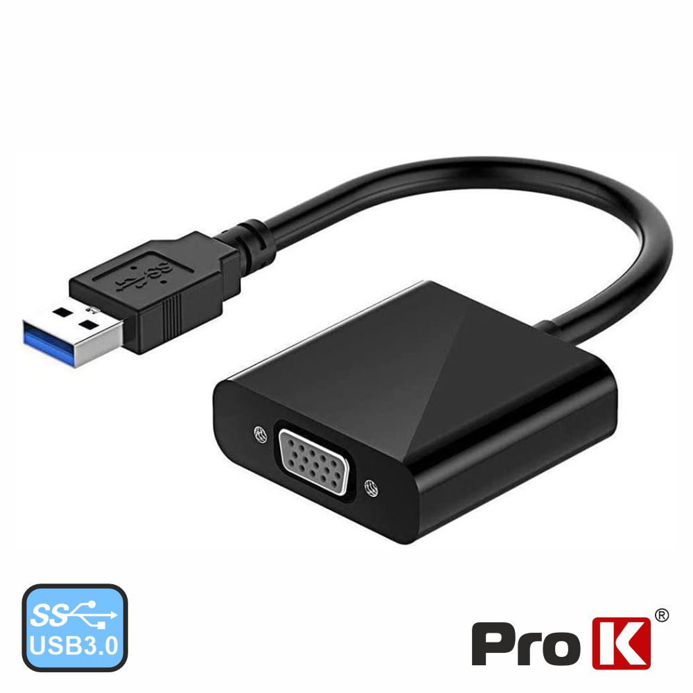 PK-USBVGA Cabo Adaptador USB3.0 / VGA PROK