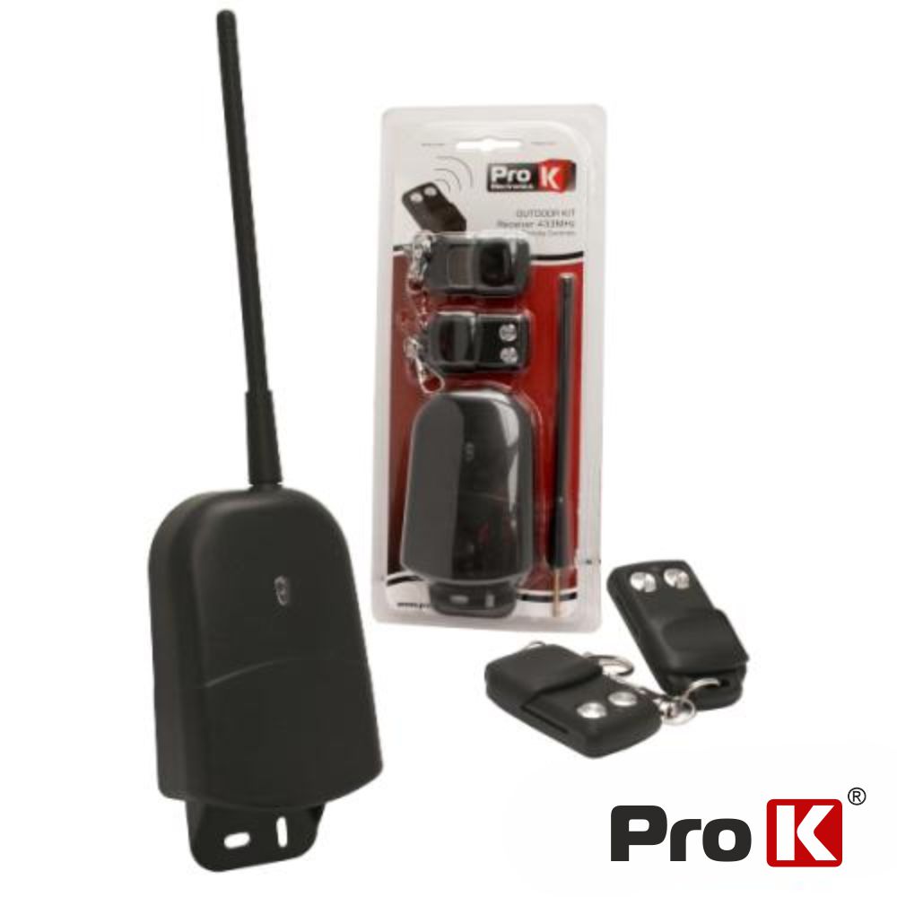 KIT EMISSOR RECEPTOR DE 2 CANAIS E 2 COMANDOS EXTERIOR PROK