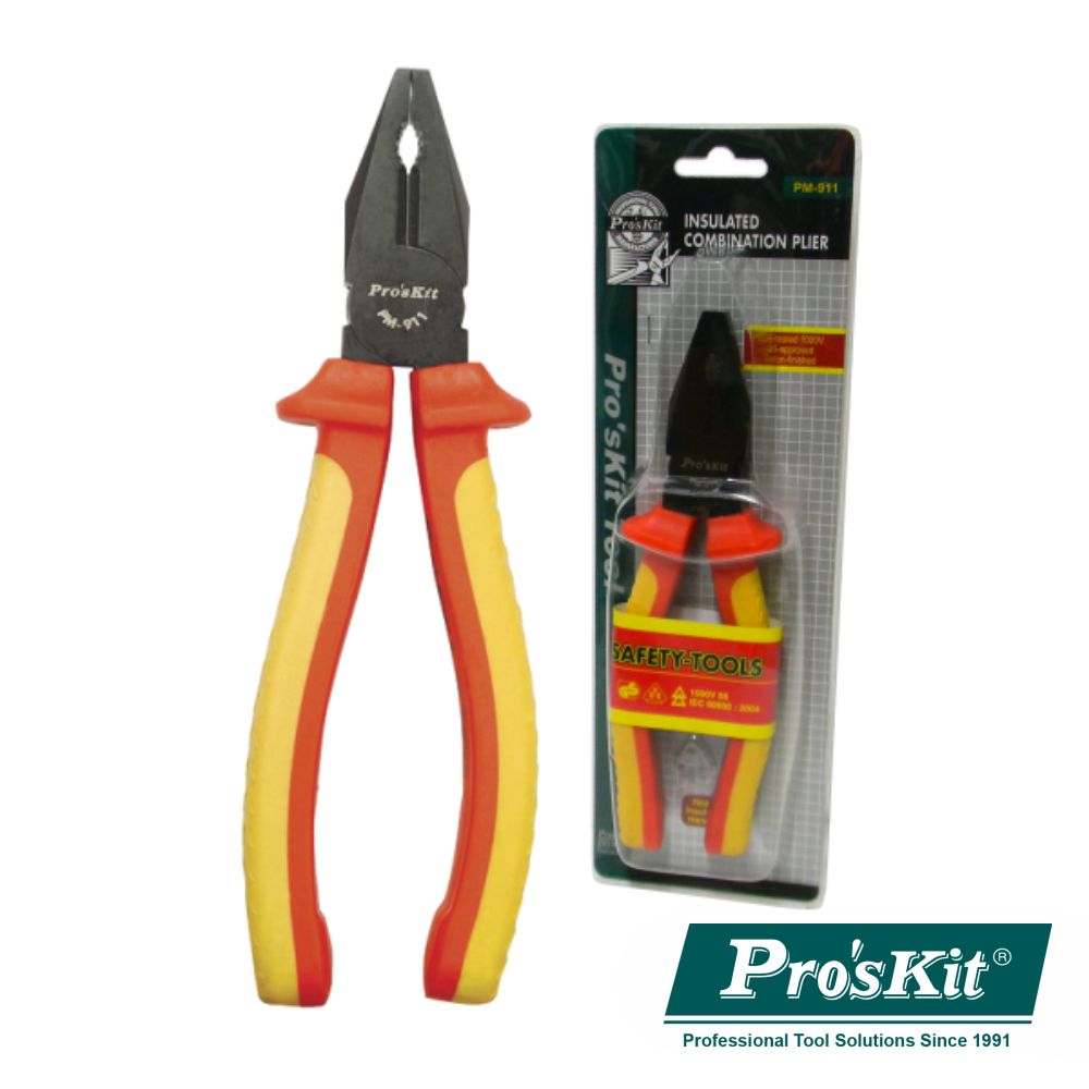 ALICATE UNIVERSAL C/ PONTAS CHATAS 195MM PROSKIT