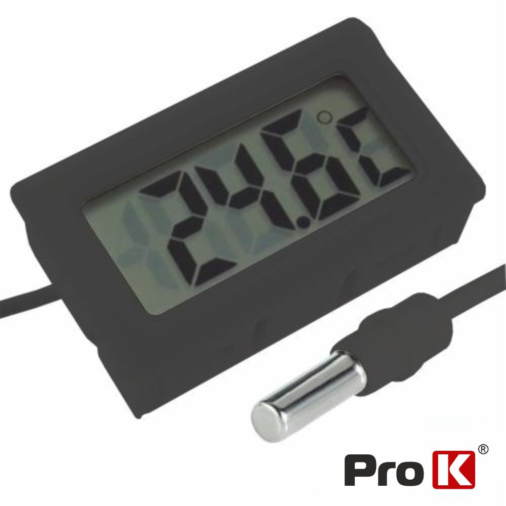TERMÓMETRO DIGITAL PRETO PROK