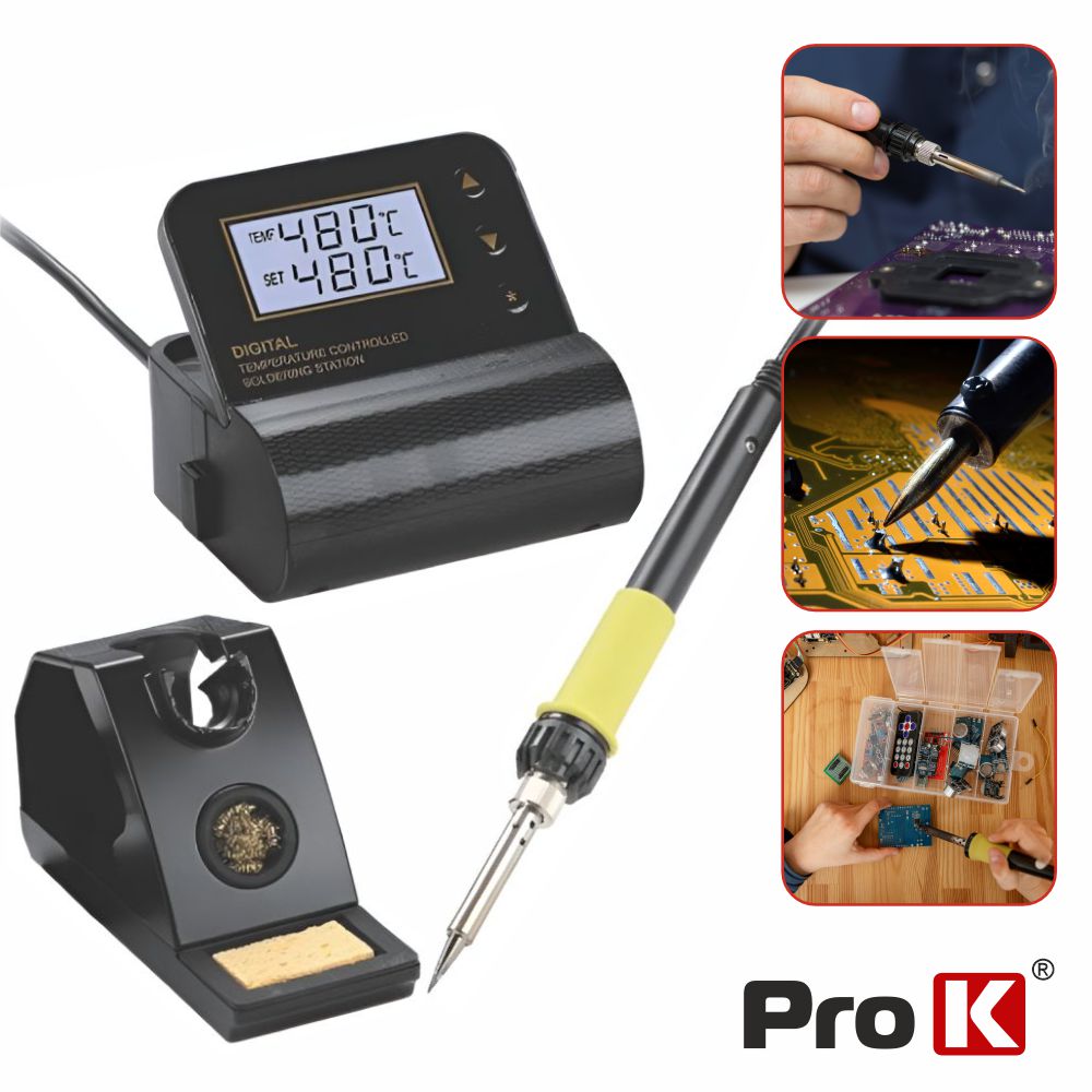 Estação de Soldar Digital Regulável 25W 160ºC - 480ºC PROK