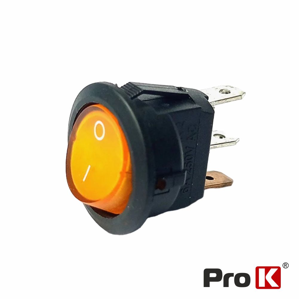 Interruptor Basculante LED 20A-12V On-Off Laranja