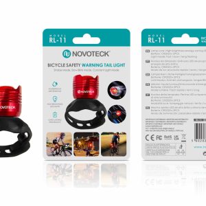 Luz de Segurança Traseira para Bicicleta Vermelho RL-11 – LED Alto Brilho, Modos Intermitente e Contínuo, Resistente à Água