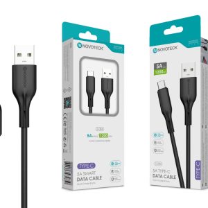 Cabo de Dados Type-C Negro 1.20M,5A, S-084