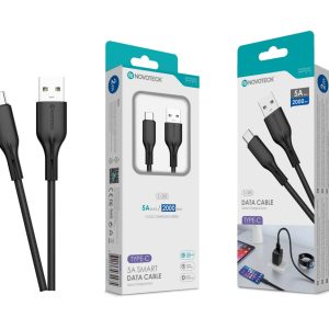 Cabo de Dados Type-C Negro 2M,5A, S-088