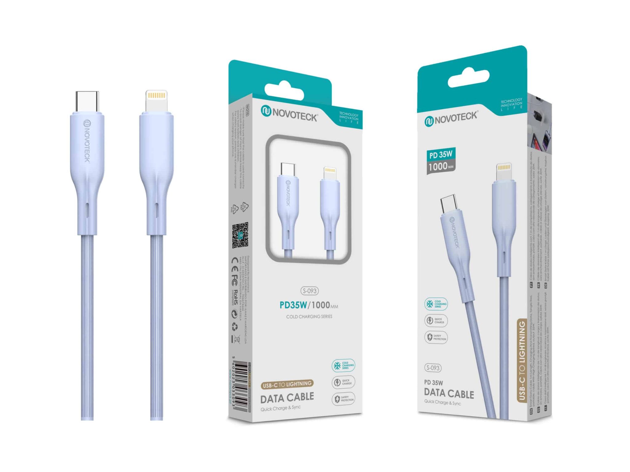 Cabo USB-C para Lightning PD35W Lilás 1M S-093