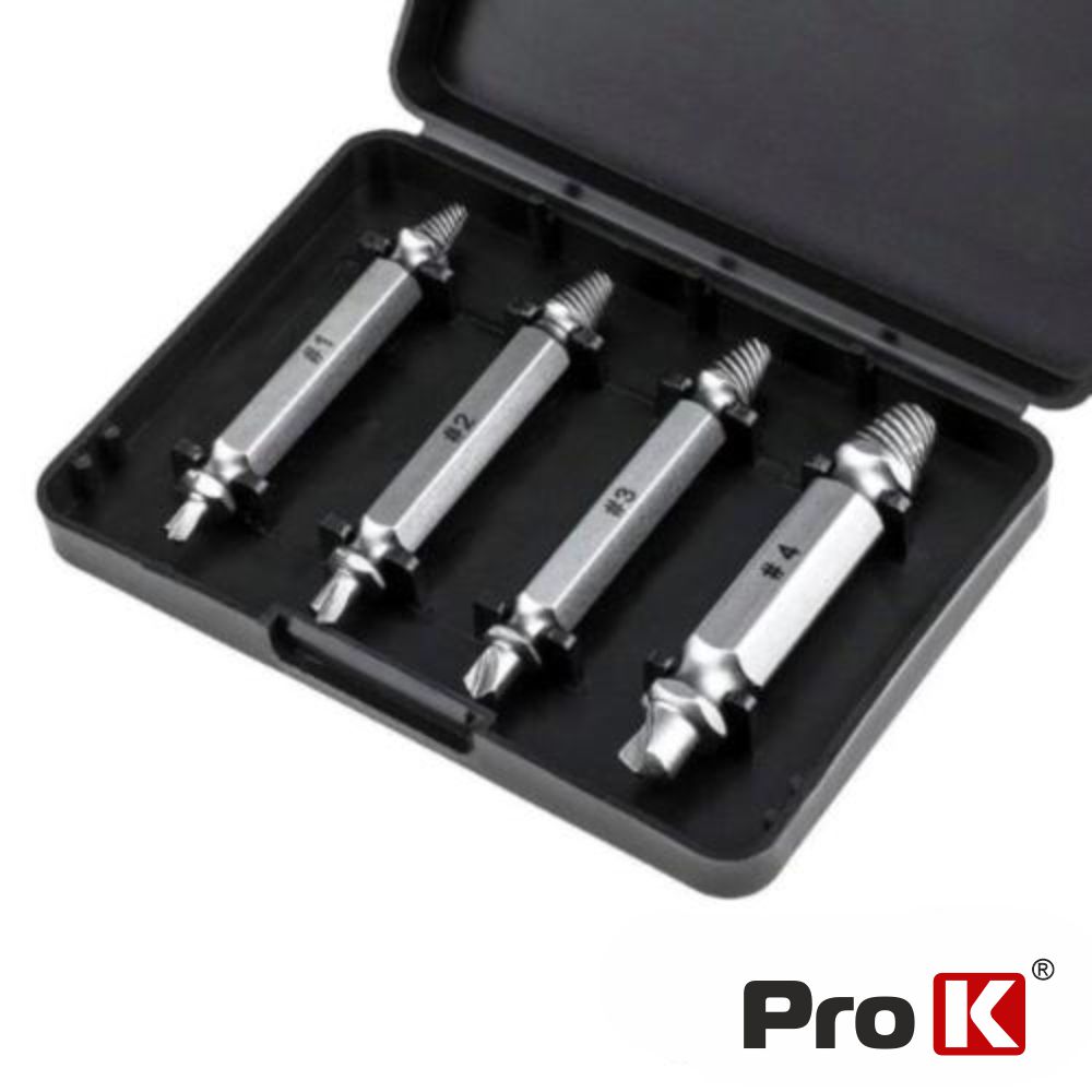 CONJUNTO DE 4 PONTAS P/ REMOVER PARAFUSOS PROK