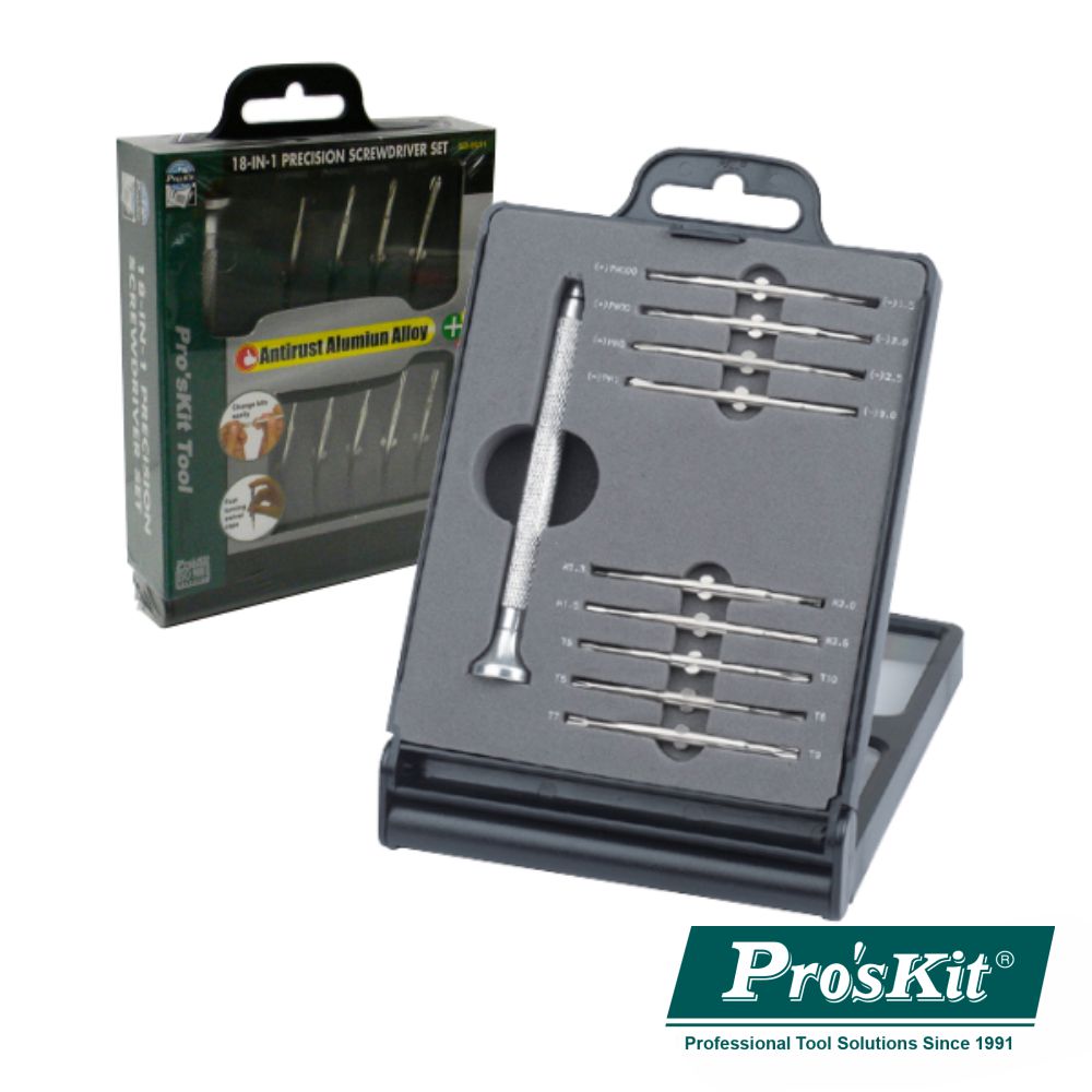 CONJUNTO DE 18 CHAVES DE PRECISÃO PROSKIT