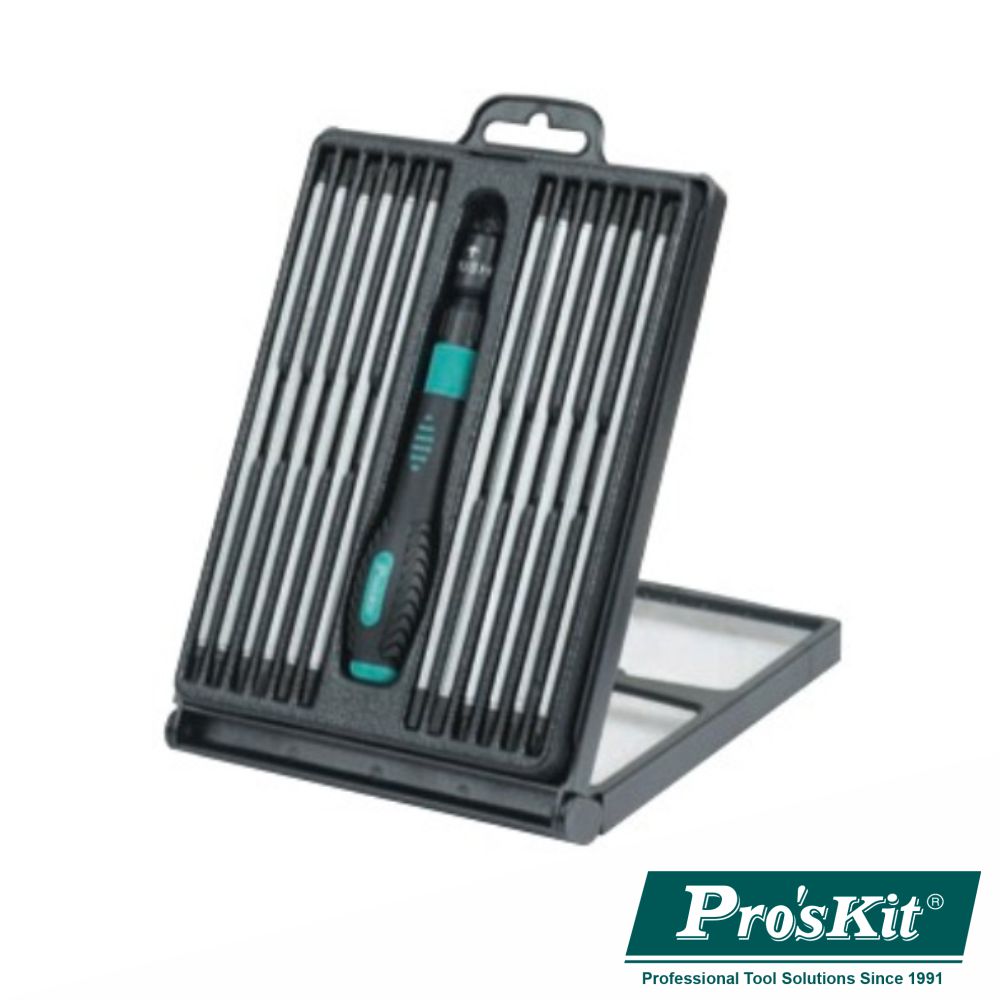 CONJUNTO DE CHAVE ROQUETE C/ 12 BITS DUPLOS 160MM PROSKIT