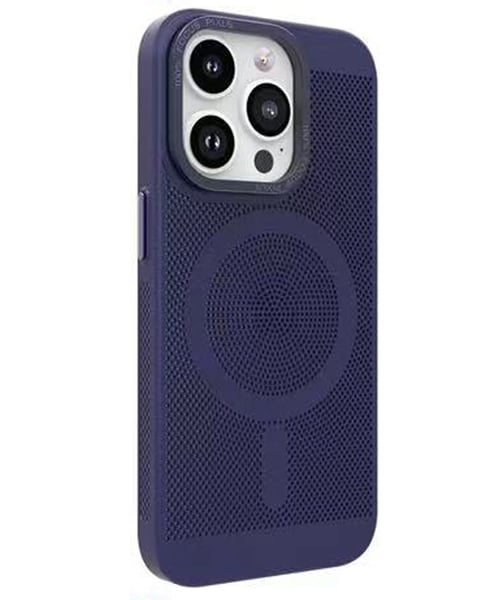 Capa Protetora MagSafe em Metal Calor Dissipação Novoteck SJK-011 - Alta Durabilidade, Compatível com Acessórios Magnéticos - Azul , iPhone 13
