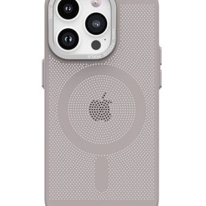 Capa Protetora MagSafe em Metal Calor Dissipação Novoteck SJK-011 - Alta Durabilidade, Compatível com Acessórios Magnéticos - Cinzento , iPhone 15 Pro Max