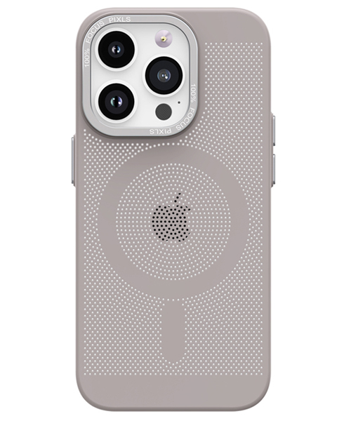 Capa Protetora MagSafe em Metal Calor Dissipação Novoteck SJK-011 - Alta Durabilidade, Compatível com Acessórios Magnéticos - Cinzento , iPhone 15 Pro Max