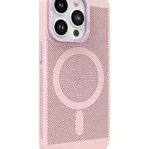 Capa Protetora MagSafe em Metal Calor Dissipação Novoteck SJK-011 - Alta Durabilidade, Compatível com Acessórios Magnéticos - Rosa , iPhone 15 Pro Max