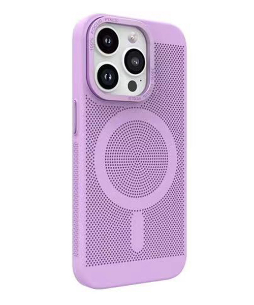 Capa Protetora MagSafe em Metal Calor Dissipação Novoteck SJK-011 - Alta Durabilidade, Compatível com Acessórios Magnéticos - Roxo , iPhone 13 Pro Max