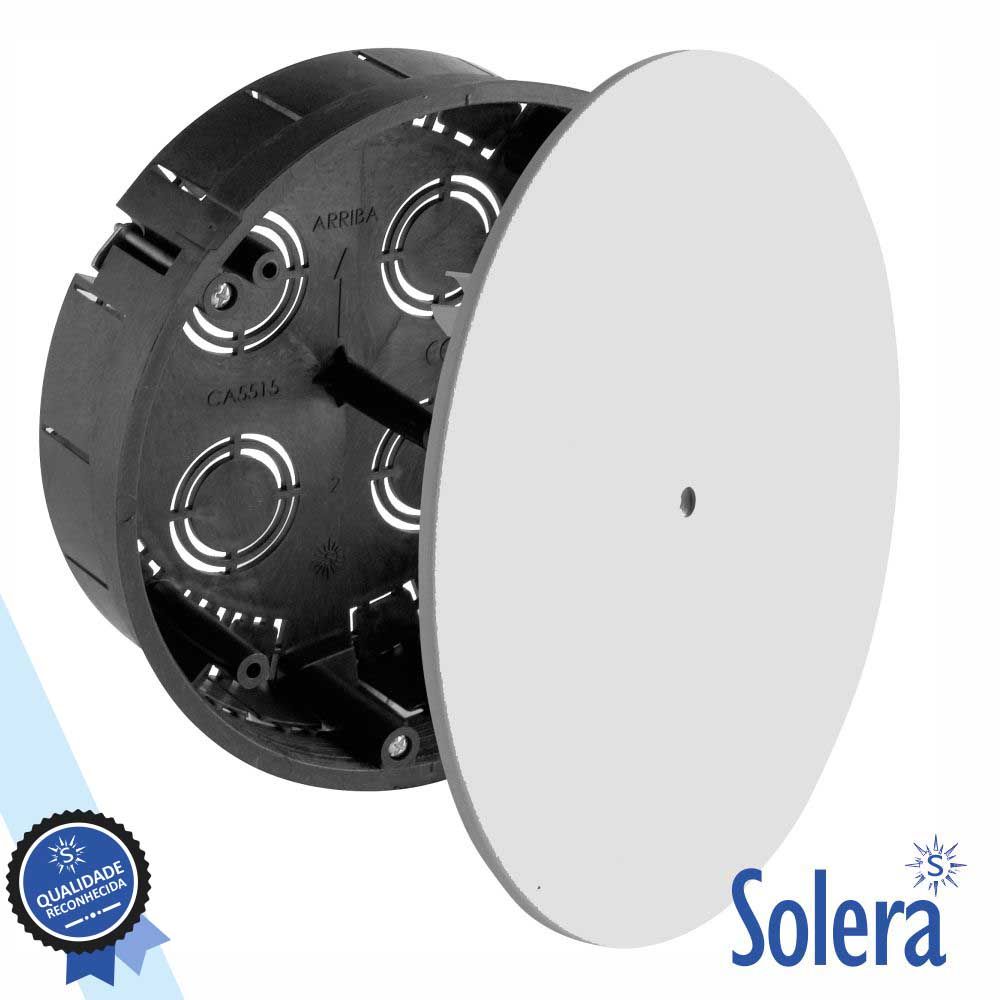 CAIXA DE PASSAGEM EMBUTIR C/ 18 ENTRADAS REDONDA SOLERA