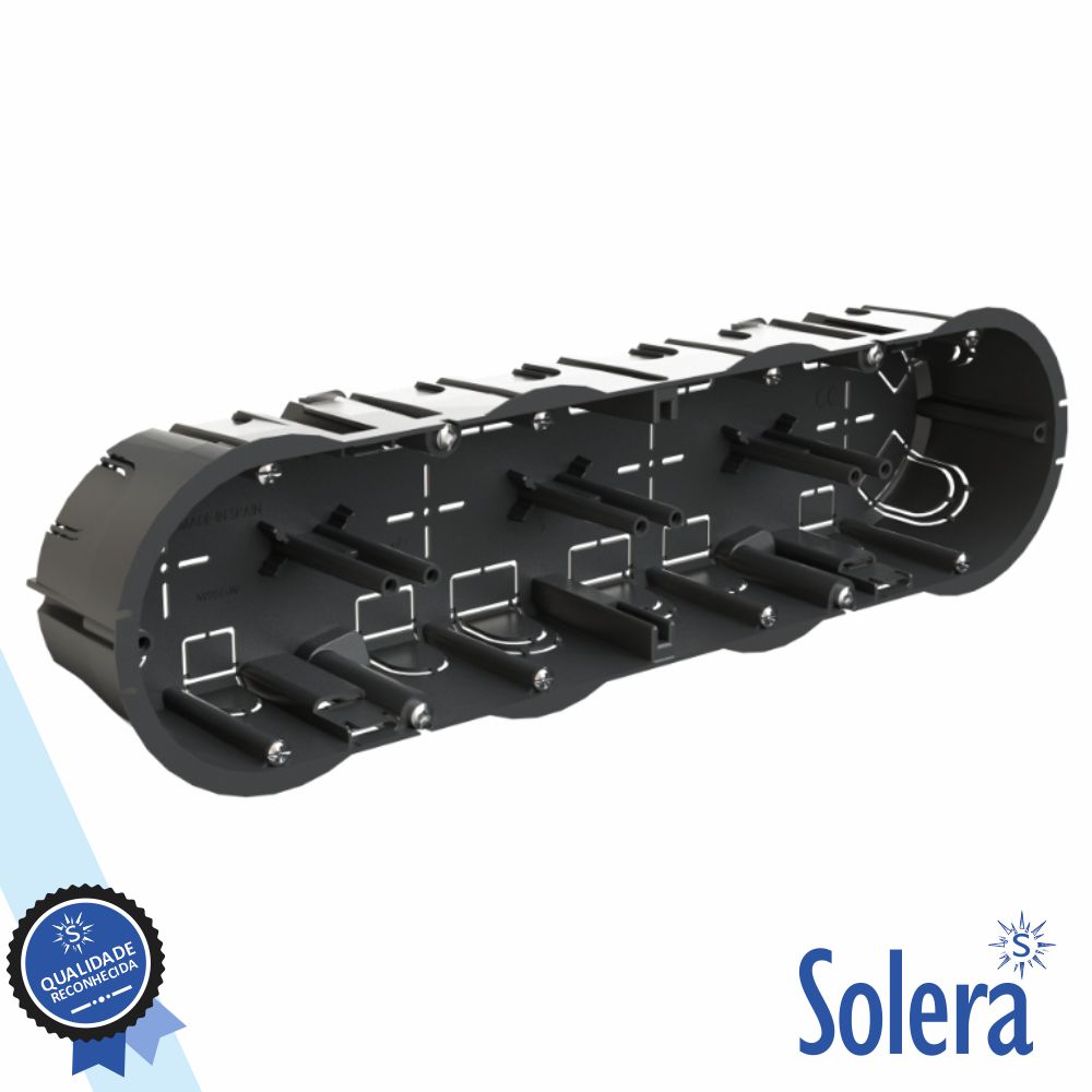 Caixa De Passagem Embutir C/ 16 Entradas 281x68x42mm SOLERA