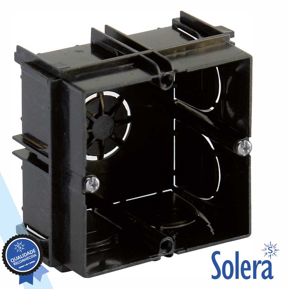 CAIXA DE PASSAGEM EMBUTIR C/ 9 ENTRADAS 65x65x40MM SOLERA